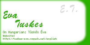 eva tuskes business card