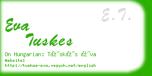 eva tuskes business card